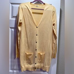 Maurices Yellow Sweater Button Down Cardigan